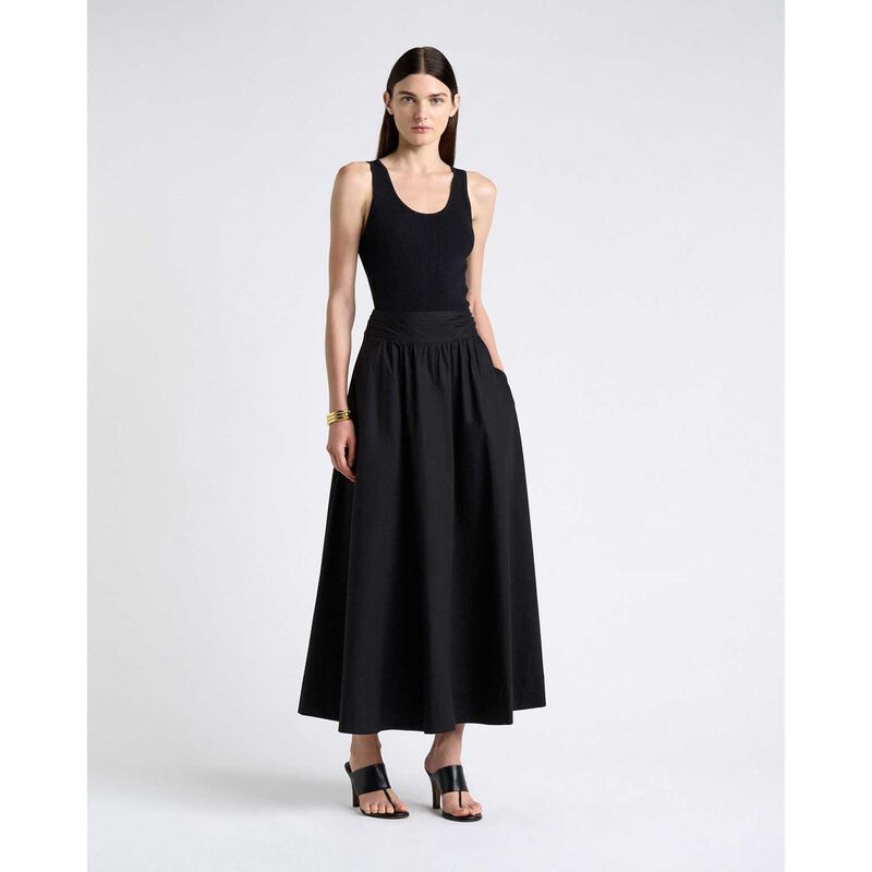 Cue Cotton Full Midi Skirt image number 3